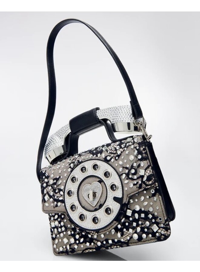 Kitsch Lace Phone Bag - Black