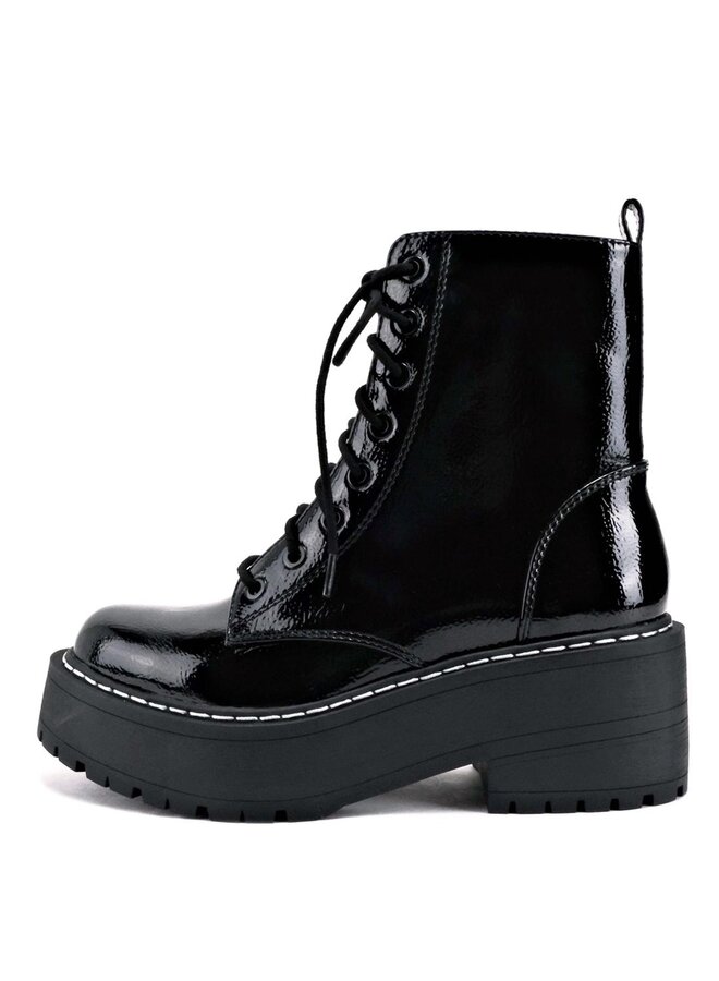 Fling Casual Bootie - Black Patent