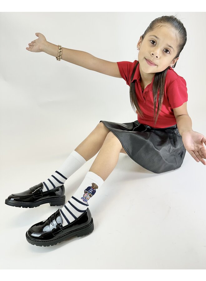 Raya-2 Kids Loafer - Black Patent