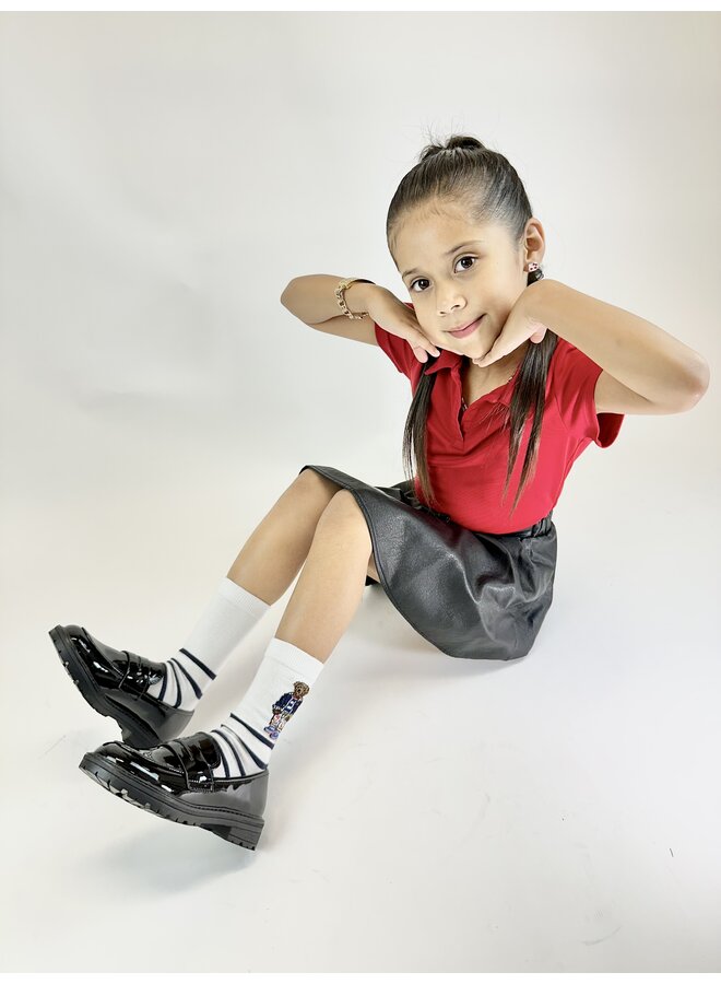 Raya-2 Kids Loafer - Black Patent