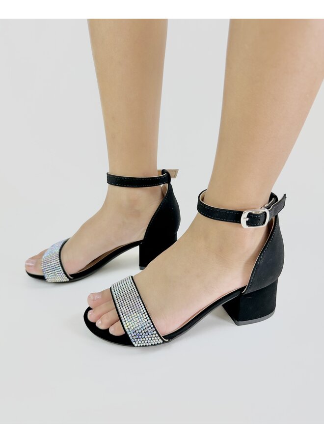 Veil-2 Kids Heels - Black Nubuck