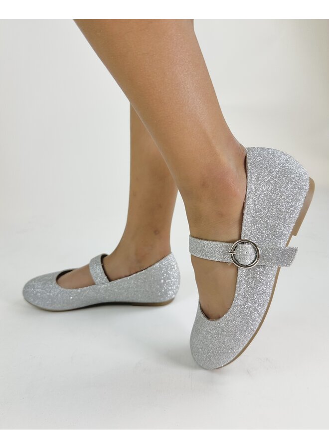 Ceibo-2 Kids Flats - Silver Glitter