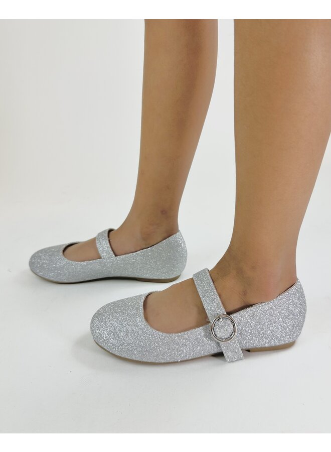 Ceibo-2 Kids Flats - Silver Glitter