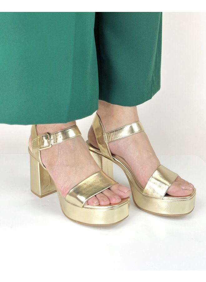 Macey Casual Heels - Gold