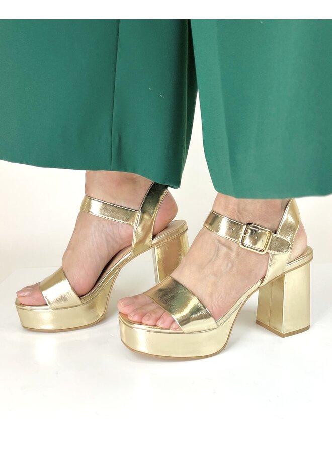 Macey Casual Heels - Gold