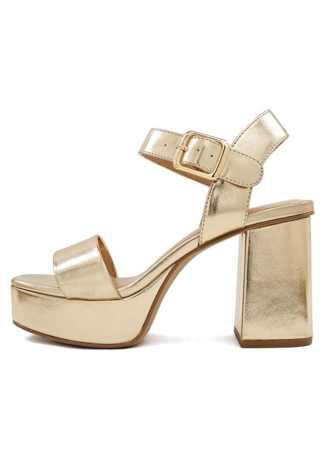 Macey Casual Heels - Gold