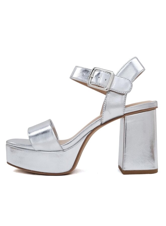 Macey Casual Heels - Silver