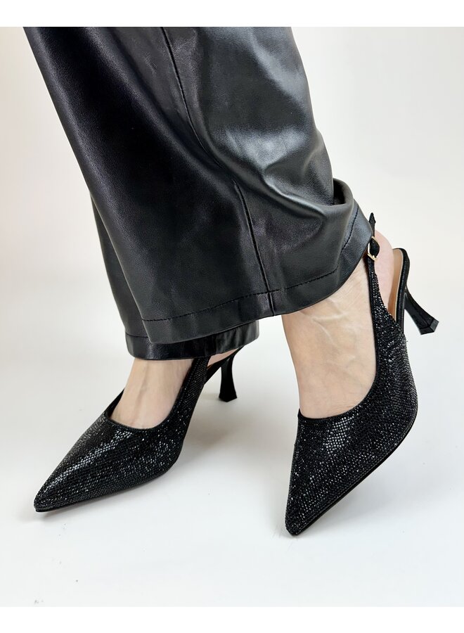 Keisha-1 Dressy Heel - Black Shimmer