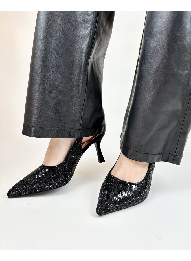 Keisha-1 Dressy Heel - Black Shimmer
