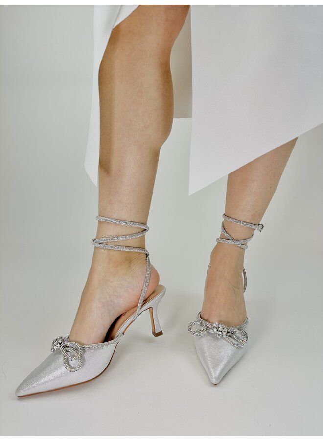 Marie-16 Dressy Heel - Silver Shimmer