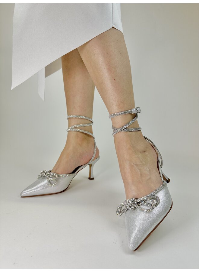 Marie-16 Dressy Heel - Silver Shimmer