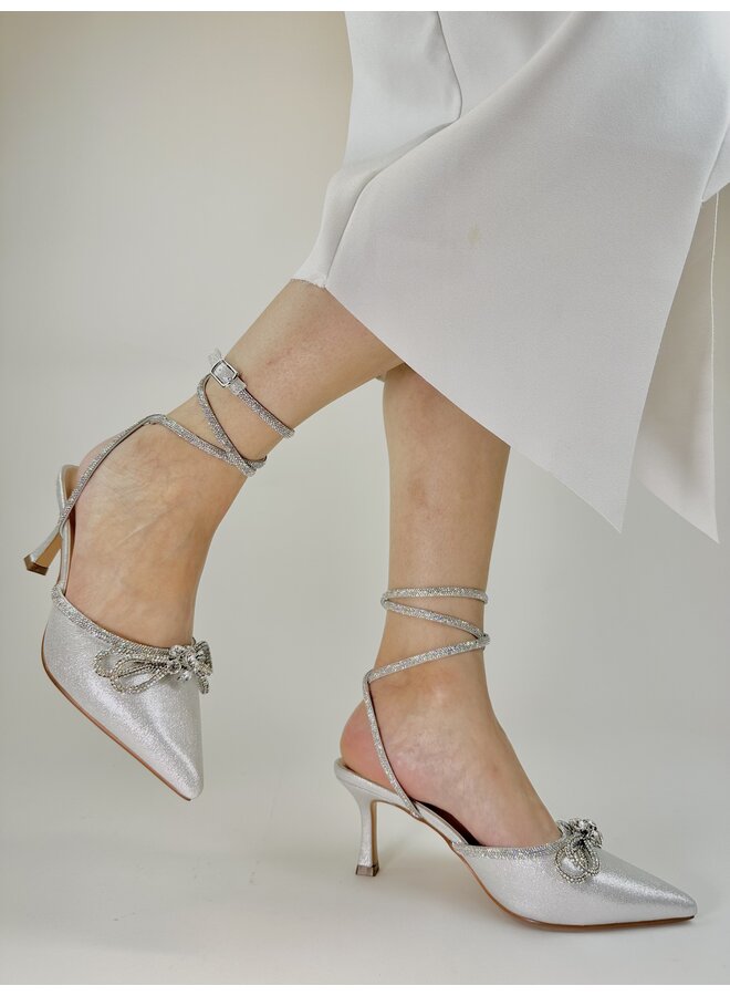Marie-16 Dressy Heel - Silver Shimmer