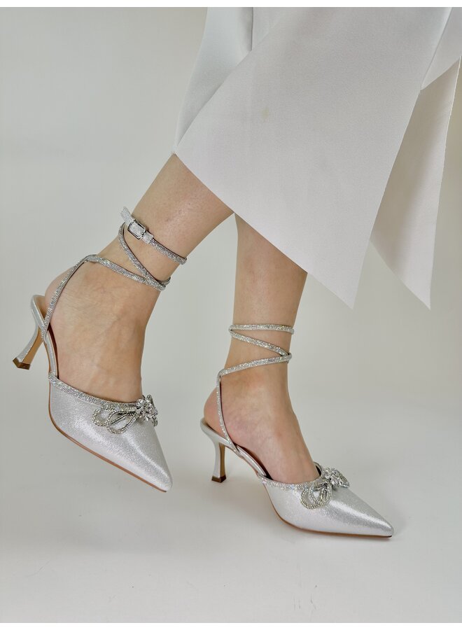 Marie-16 Dressy Heel - Silver Shimmer