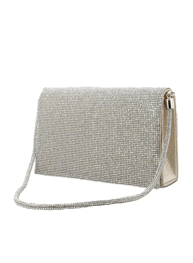 HB-196A Rhinestone Handbag - Nude