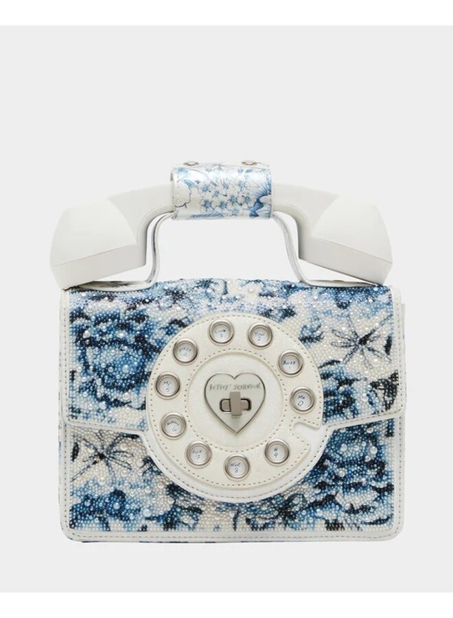 Toile Pearl Phone Bag - Blue/Multi