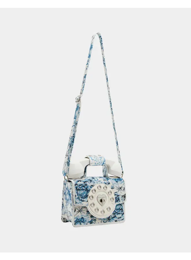 Toile Pearl Phone Bag - Blue/Multi