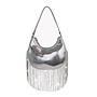 Leah Rhinestone Handbag - Silver