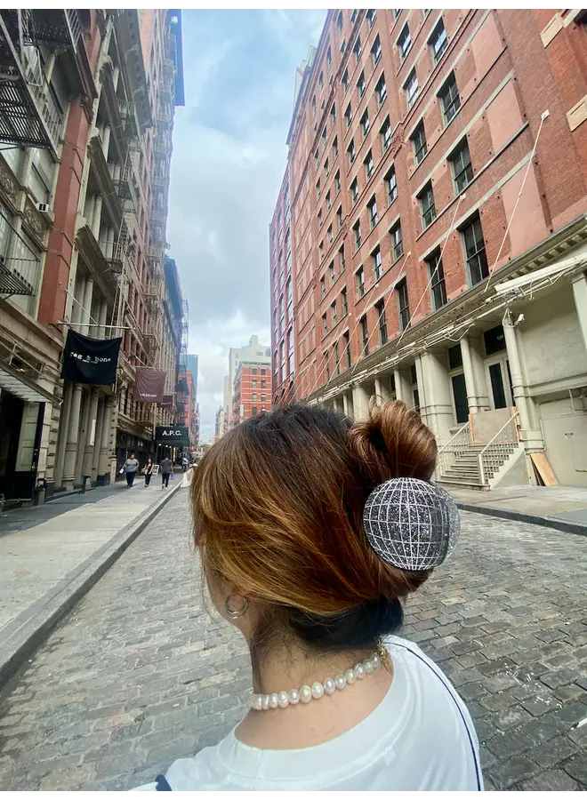 Hand-painted Disco Ball Claw Hair Clip
