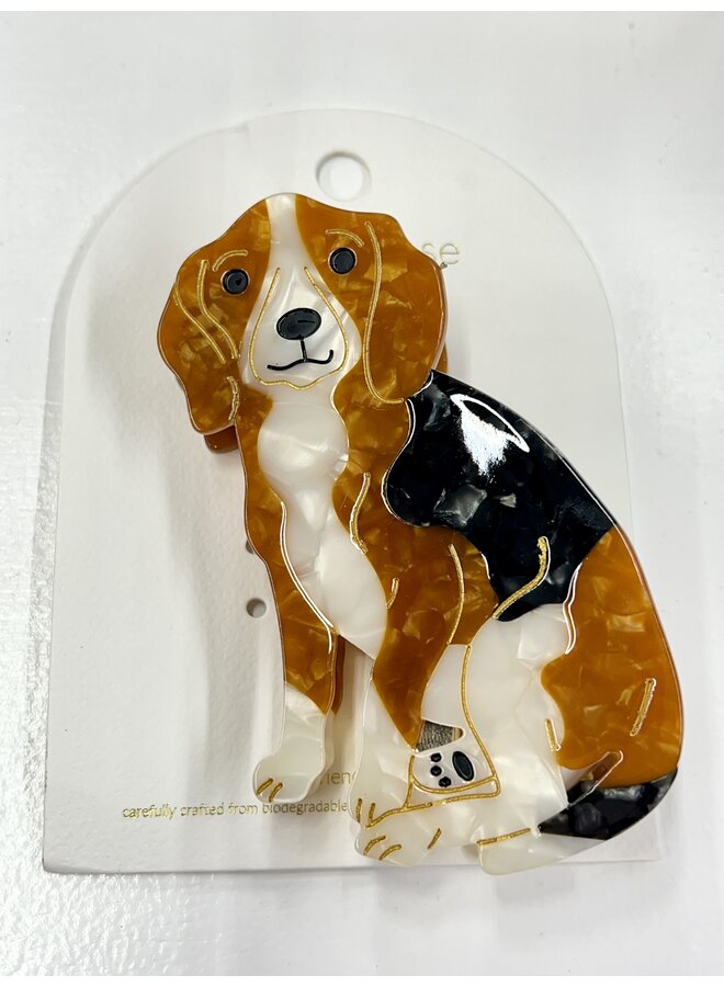Hand-painted Beagle Dog Breed Claw Hair Clip