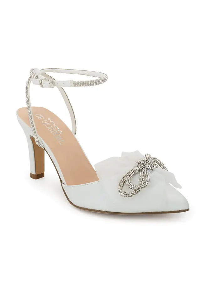 Alma-19 Dressy Heel - White Shimmer