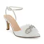Alma-19 Dressy Heel - White Shimmer