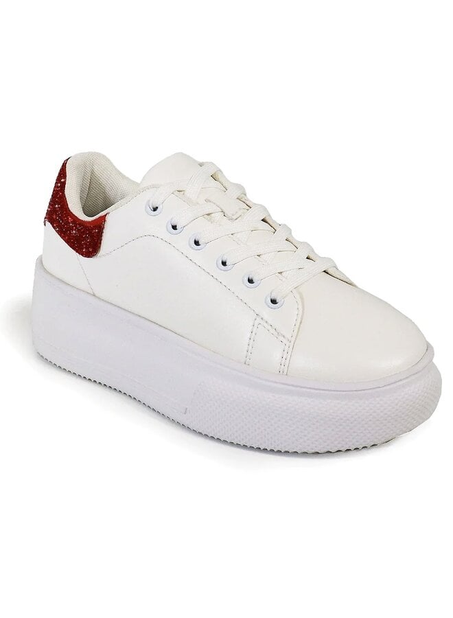 Dia-1a Casual Sneaker - White/Red