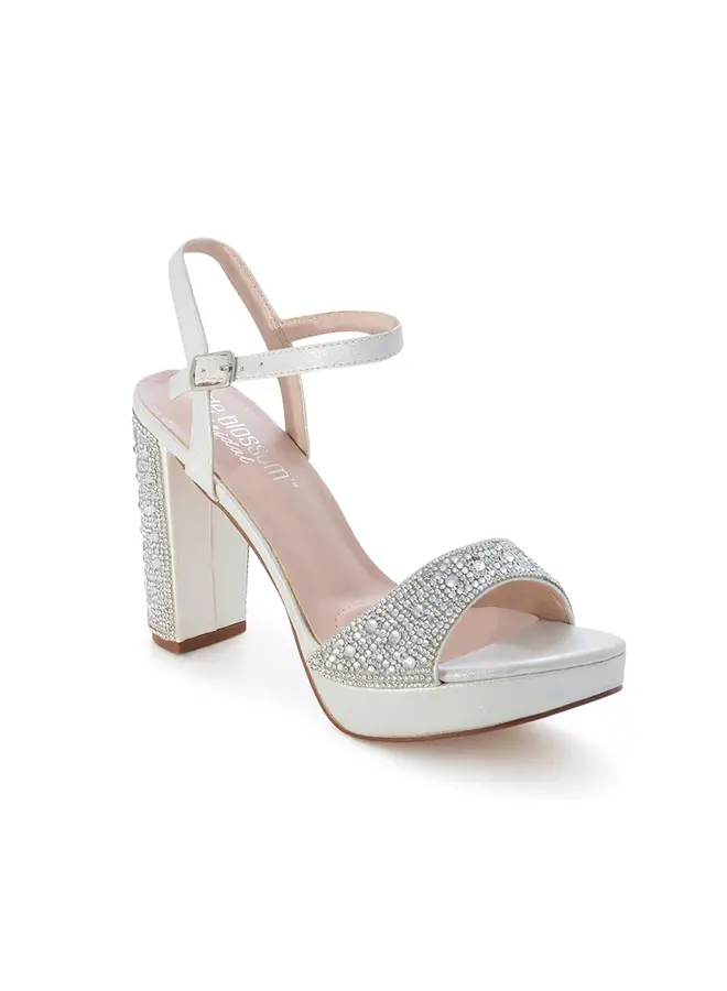 Peace Dressy Heels -White Shimmer
