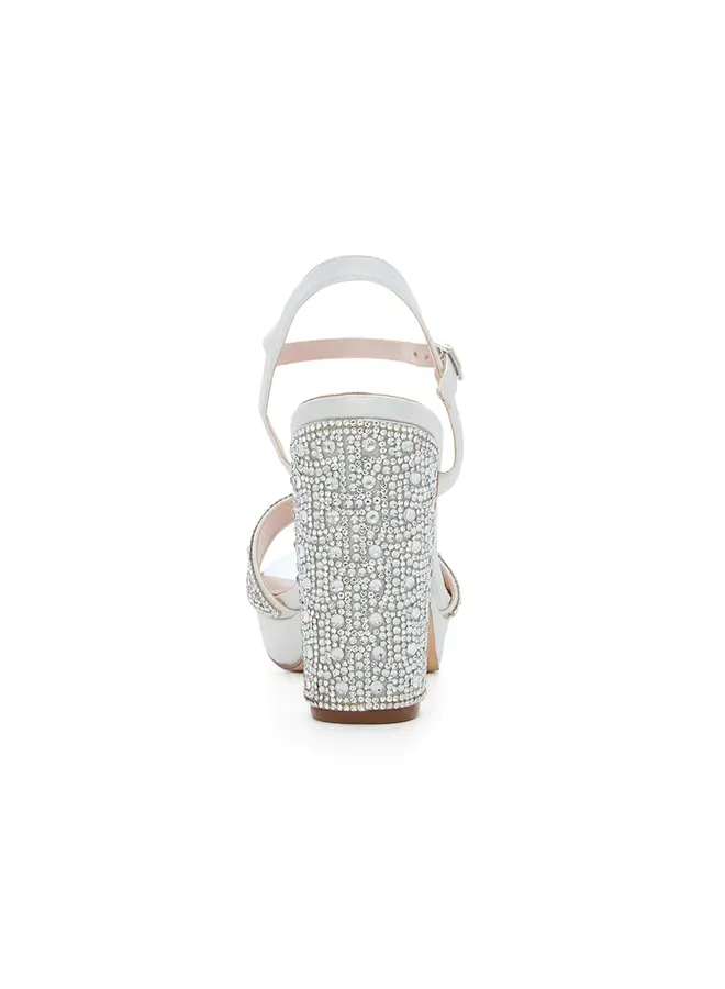 Peace Dressy Heels -White Shimmer