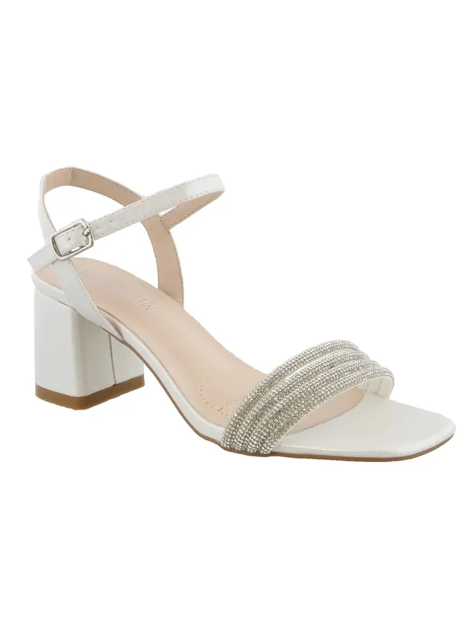 Kenia-1 Dressy Heel - White Shimmer