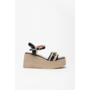 Renata Wedge Sandals - Black
