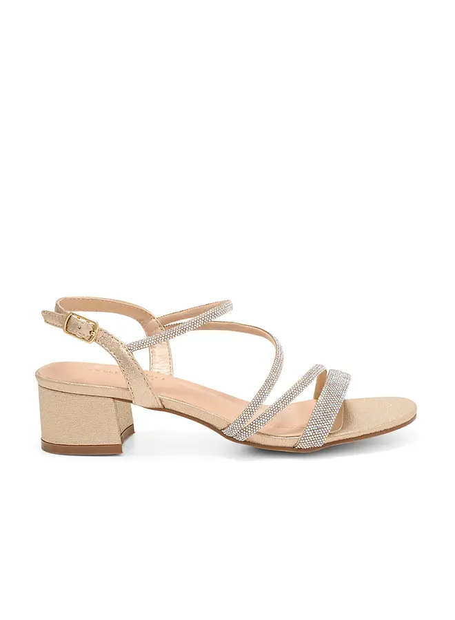 Hazel-39 Dressy Heel - Nude Shimmer