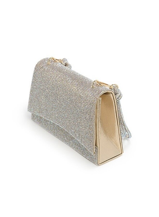 HB-221 Rhinestone Handbag - Nude