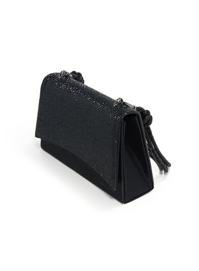 HB-221 Rhinestone Handbag - Black