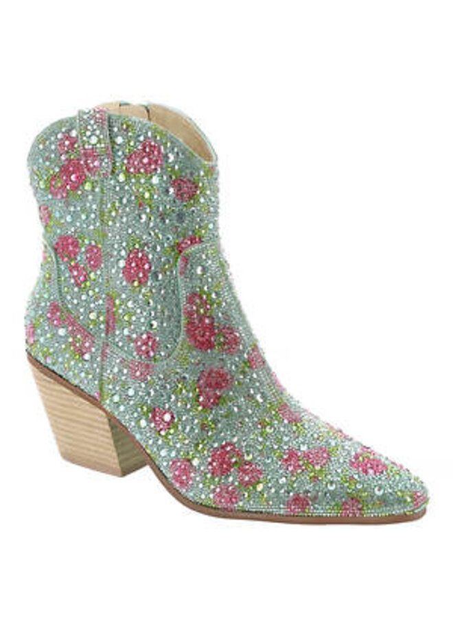 Sb-Divaf Dressy Boots - Mint Floral