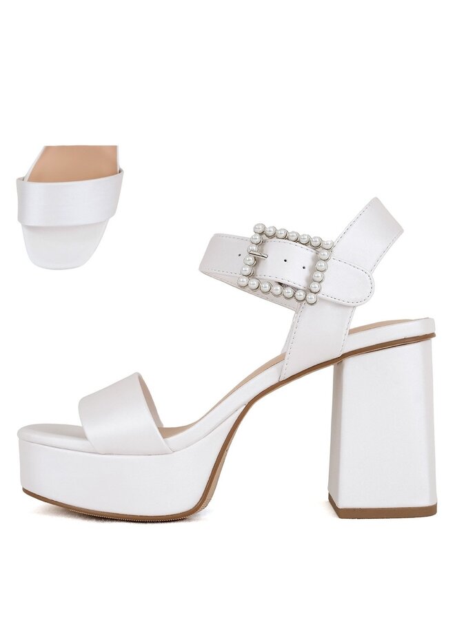 Macey Casual Heels - Pearl Pu