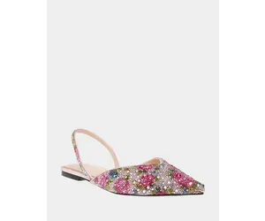 blue by betsey johnson molly rhinestone slingback dress flats Betsey Johnson Women's Kami Heeled Sandal, Rhinestone, 7