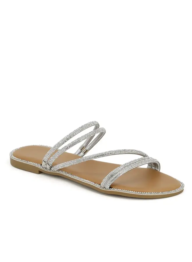 Taka-4 Flat Sandals - Silver Pu