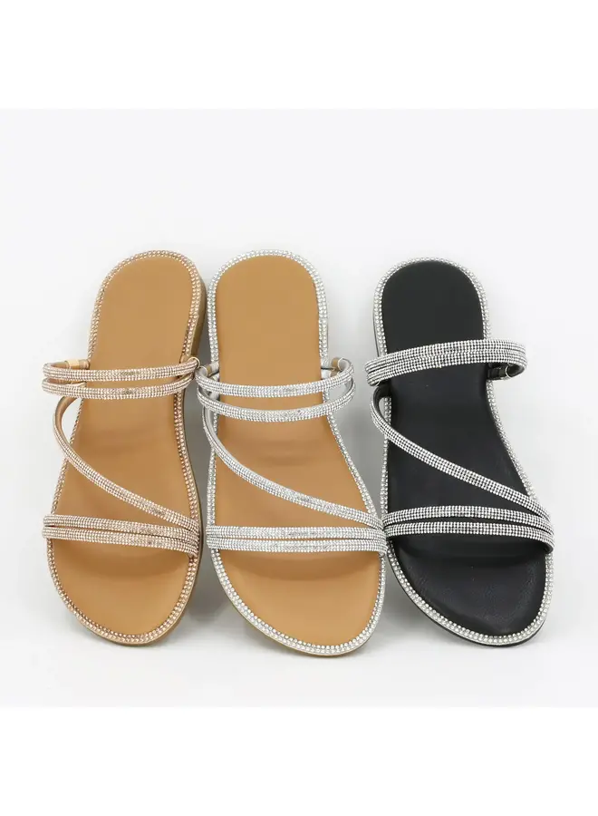 Taka-4 Flat Sandals - Silver Pu