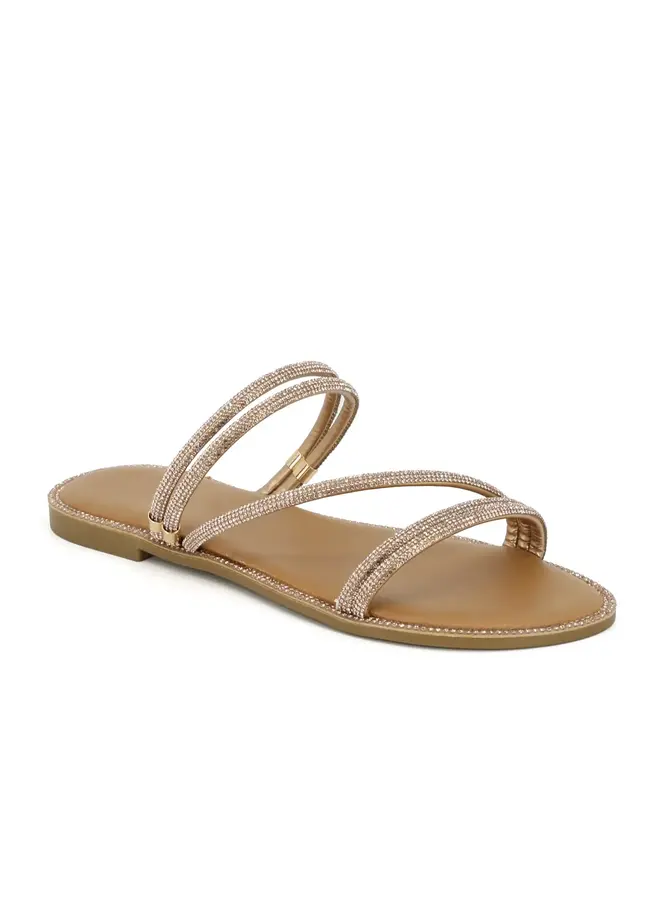 Taka-4 Flat Sandals - Rose Gold Pu