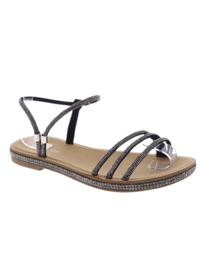 Tyson-62 Flat Sandal - Black/Su