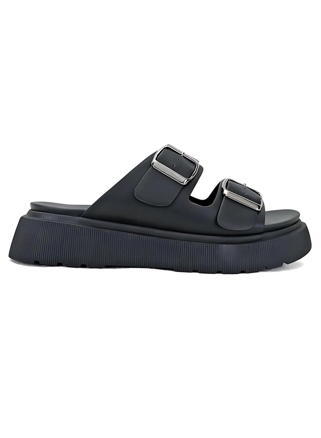 Uberta Comfy Sandal - Black Pu