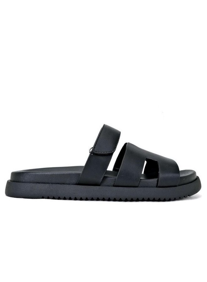 Bianca Comfy Sandal - Black Pu