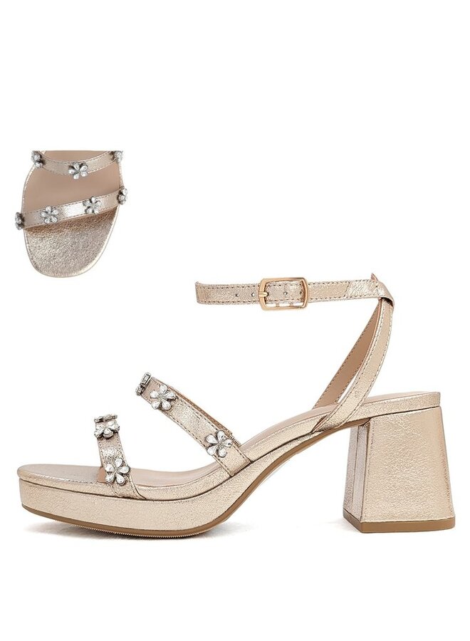 Piece Casual Heel - Gold Pu