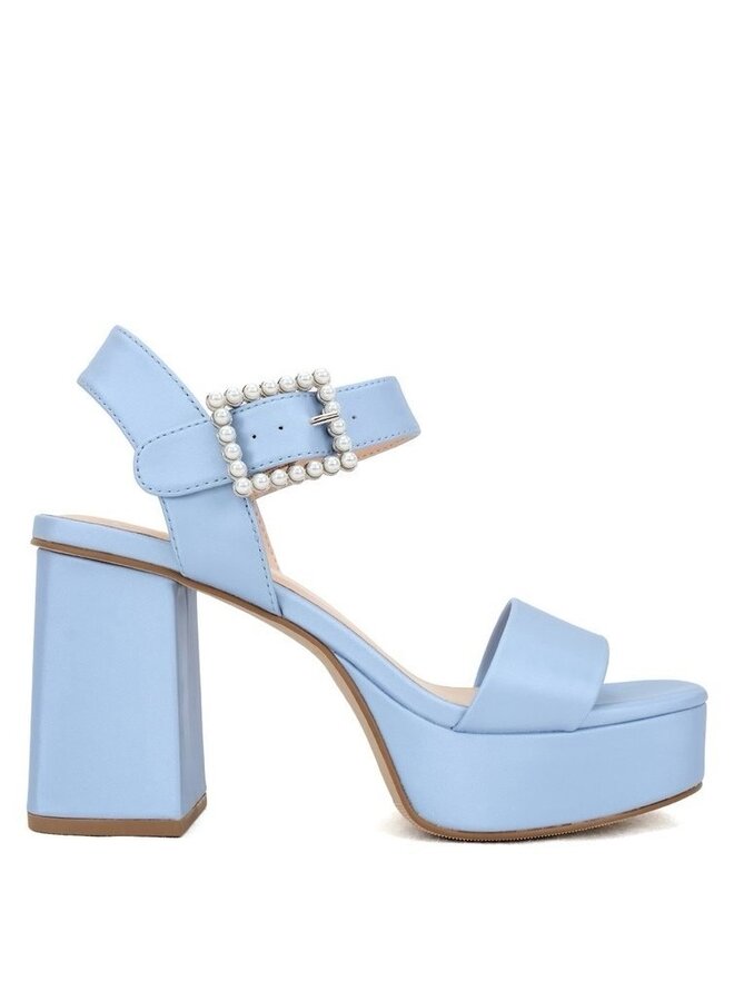 Macey Casual Heels - Light Blue Pu