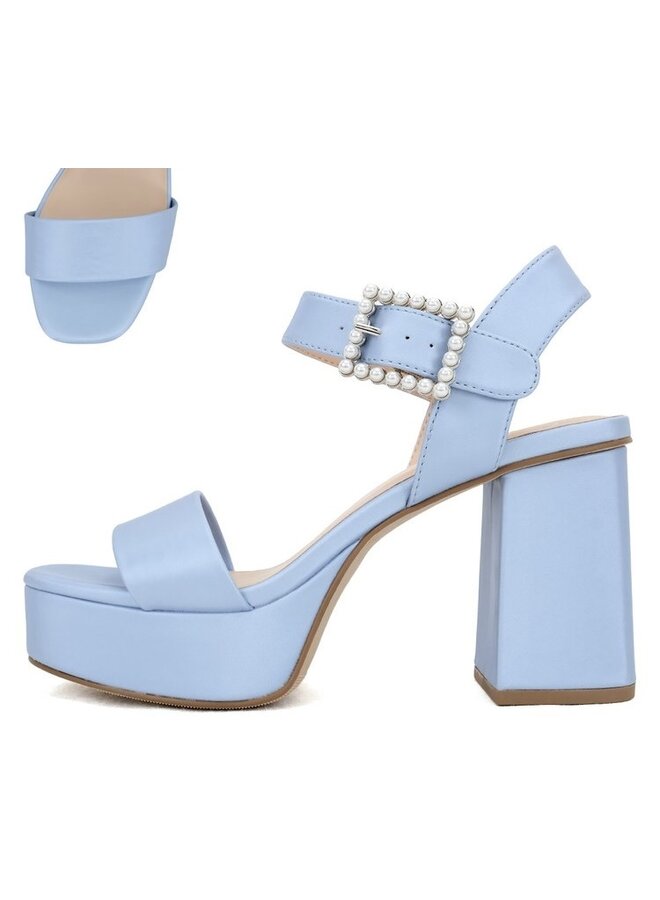 Macey Casual Heels - Light Blue