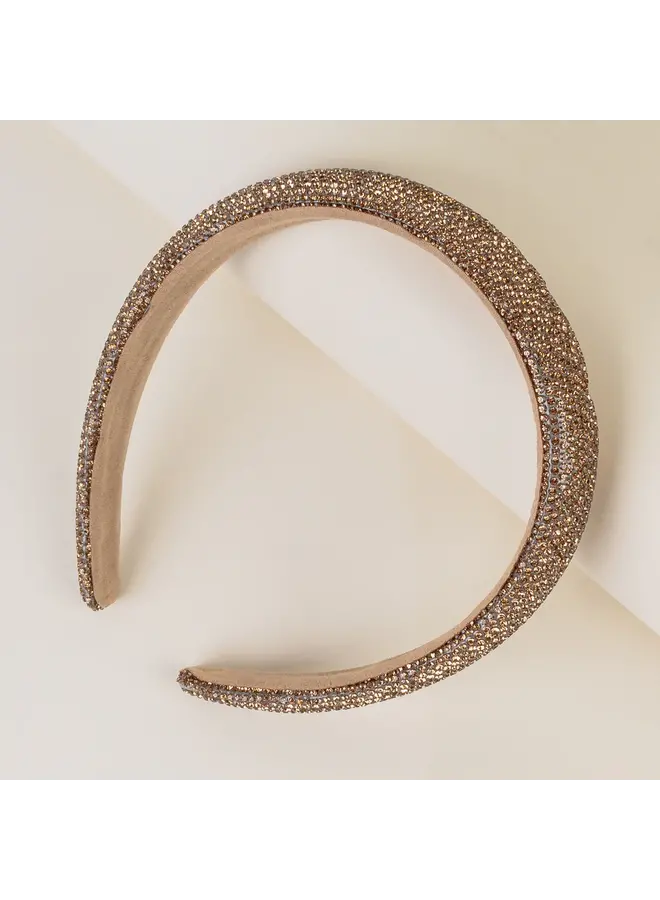 Rhinestone Headband - Gold