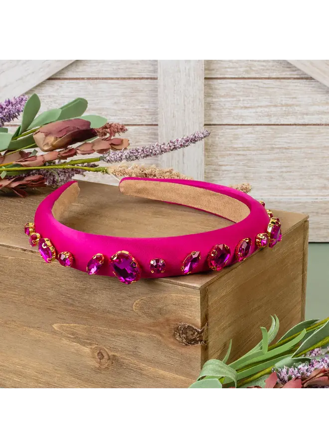 Crystal Headband - Fuchsia