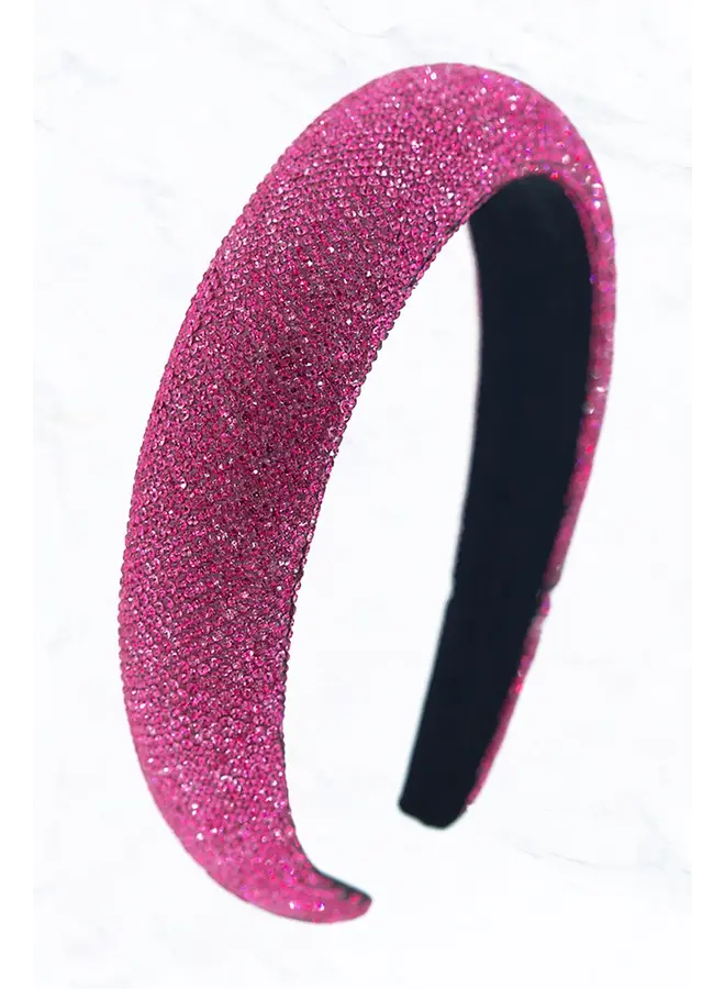 Cushion Clear Stone Headbands - Pink