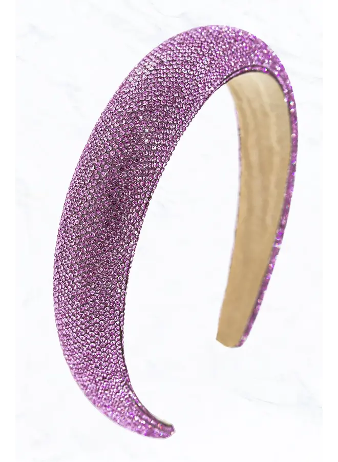 Cushion Clear Stone Headbands - Purple