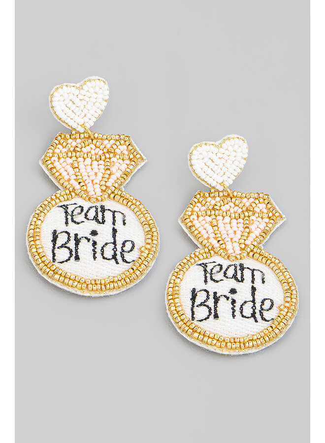 Team Bride Ring Earring